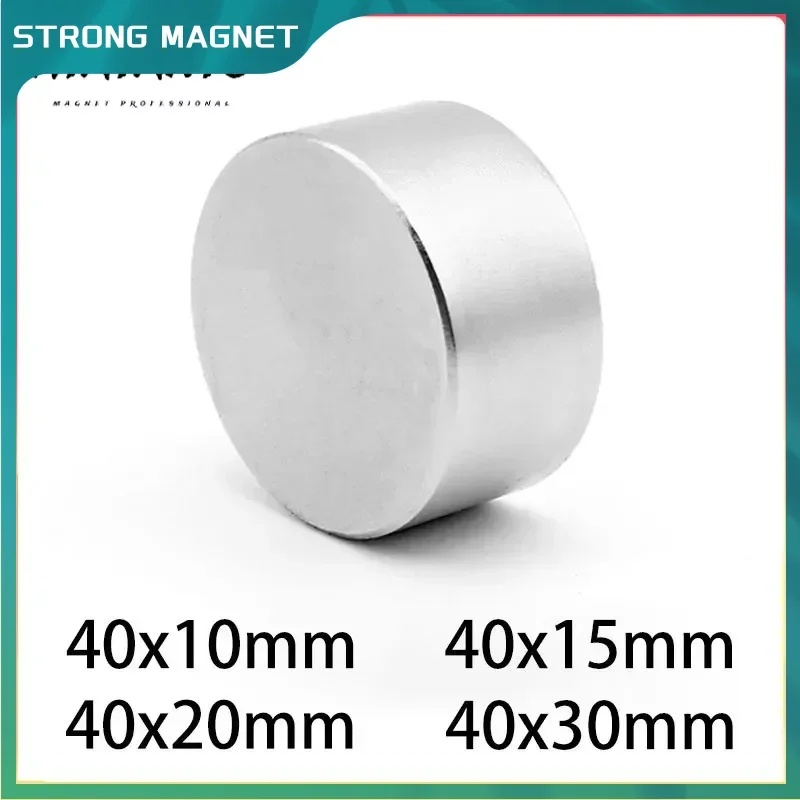 

40X20mm Rare Earth Neodymium Magnet 40X10mm 40X15 40X30 Thick Big Strong Round Magnets N35 Permanent Disc Search Magnet 40X20