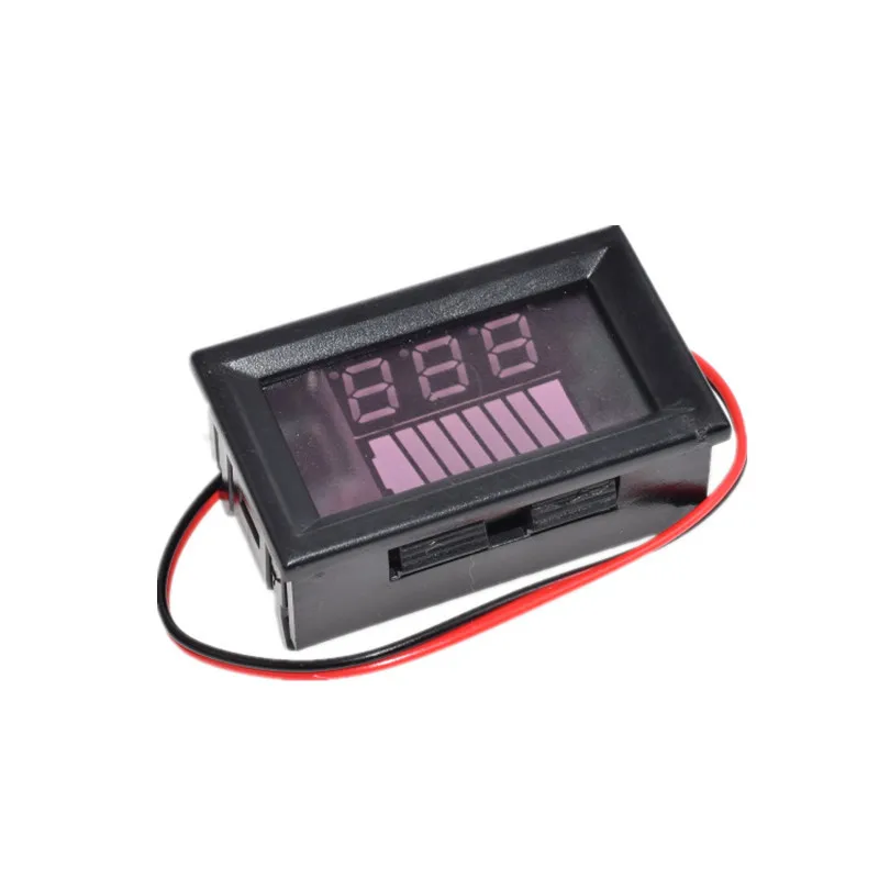 Car Battery Charge Level Indicator 12V-60V Lithium Battery Capacity Meter Tester Blue Display LED Tester Voltmeter Waterproof