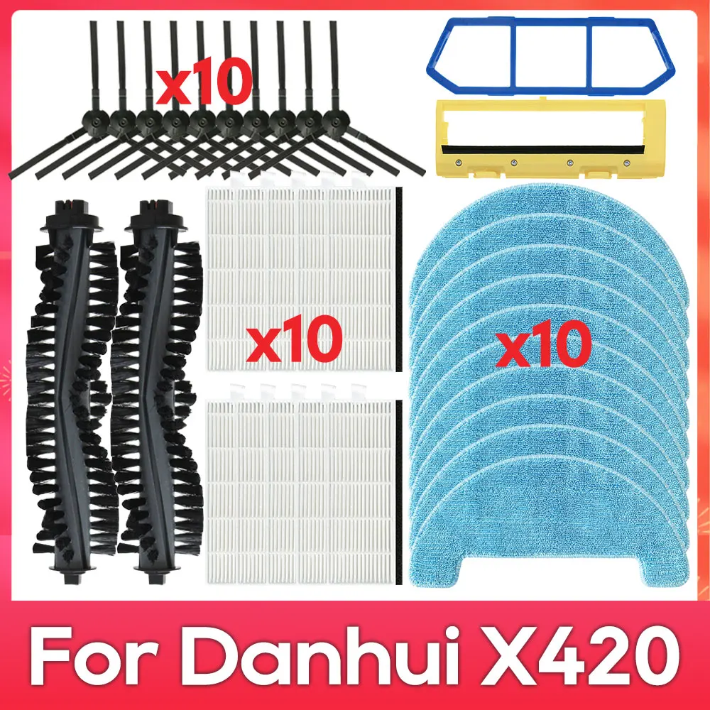Compatible con ( Danhui X420, Haier HSR Care, KitFort KT 590, Isweep D520, Gutrend Style Aqua 200 ) Cepillo, filtro y accesorios de fregona