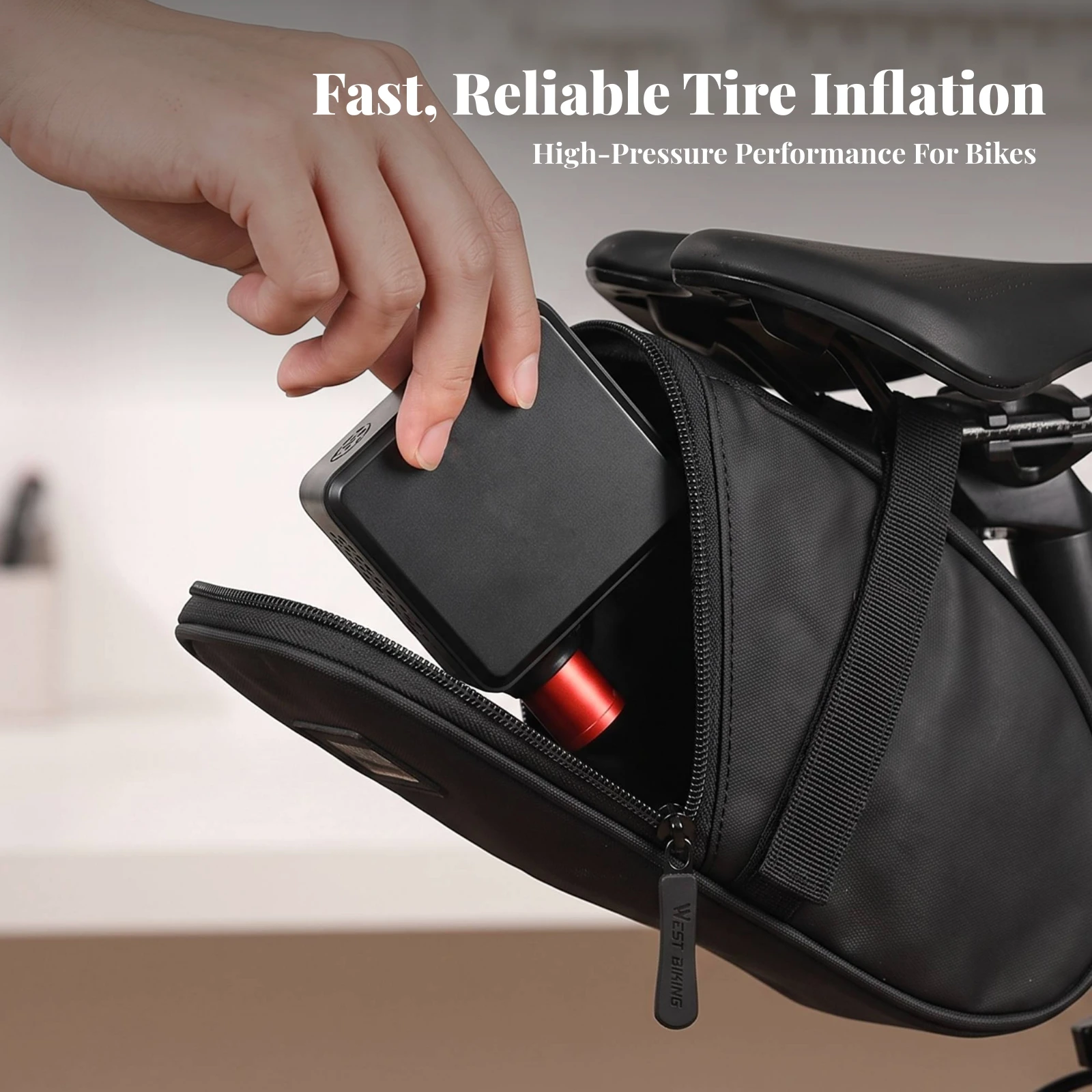 Electric Tire Pump with LCD Screen Automatic Shutoff Two-Wheeler Tire Inflator Electric Air Pump Rechargeable Compact