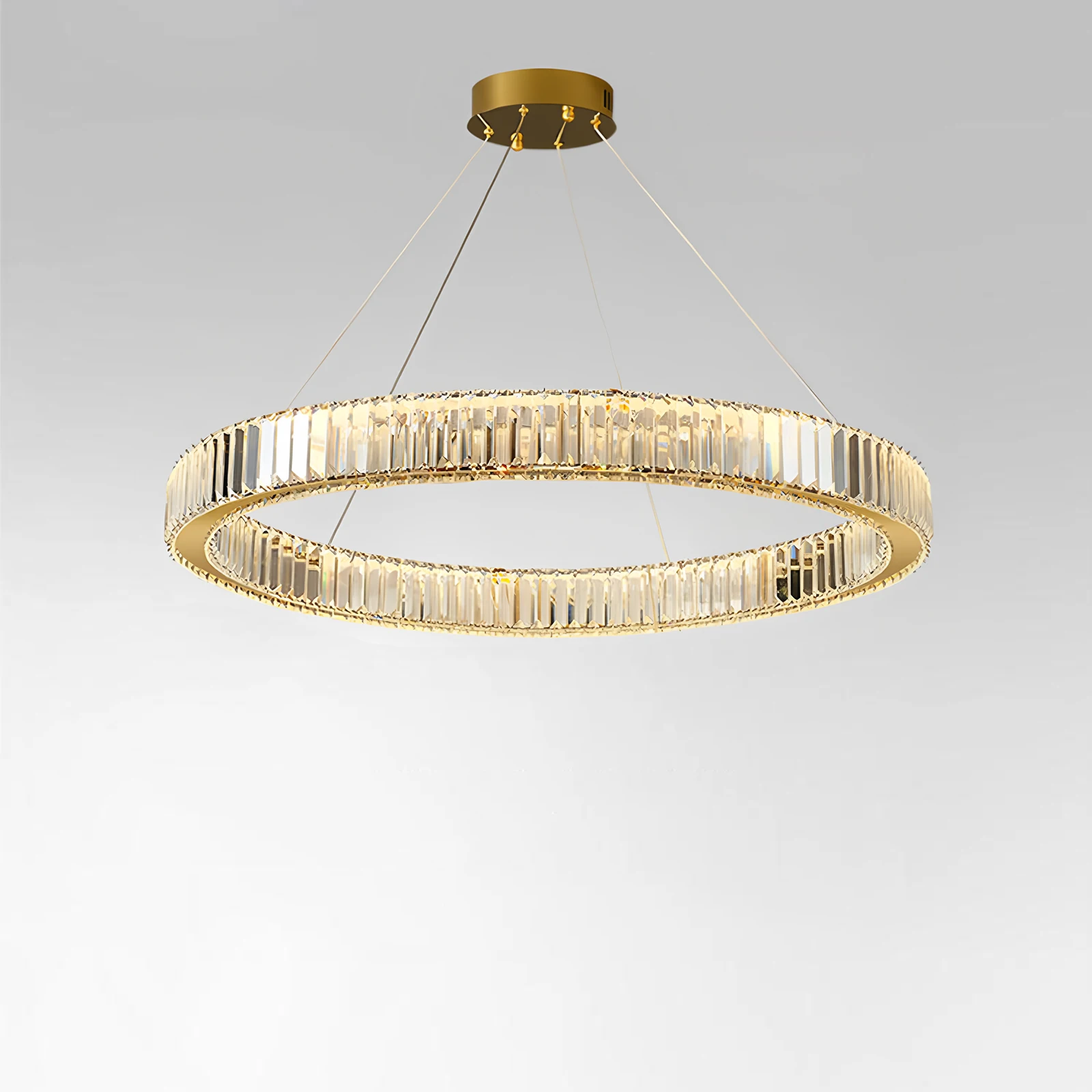 Nordic plafondlamp luxe kristallen plafondverlichtingsarmaturen afstandsbediening driekleurig licht huisverlichting lamp eettafel licht - afbeelding 2