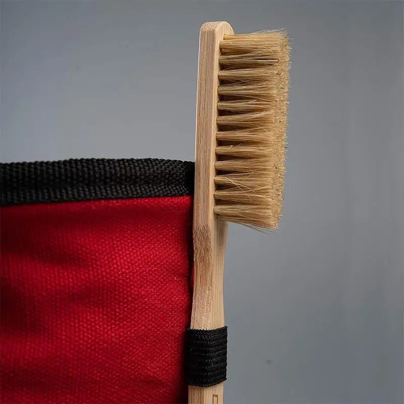 Wooden Rock Climbing Brush Thick Boar Bristles Easy Use Portable Climbing Scrubber Bouldering Brush Chalk Cleaning Tool