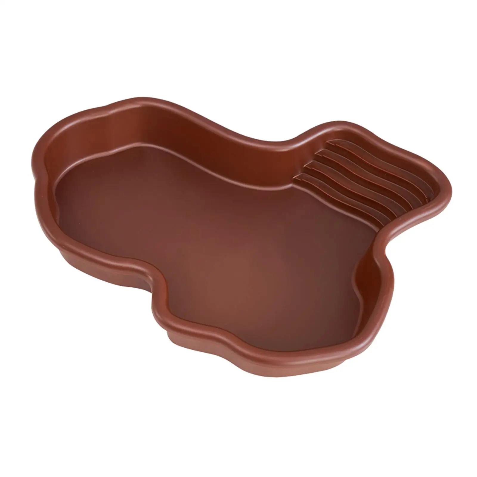 Reptile Bathing Pool Amphibians Accessories Large with Ramp Reptile Water Bowl for Tortoise Turtle Hamster Scorpion Leopard