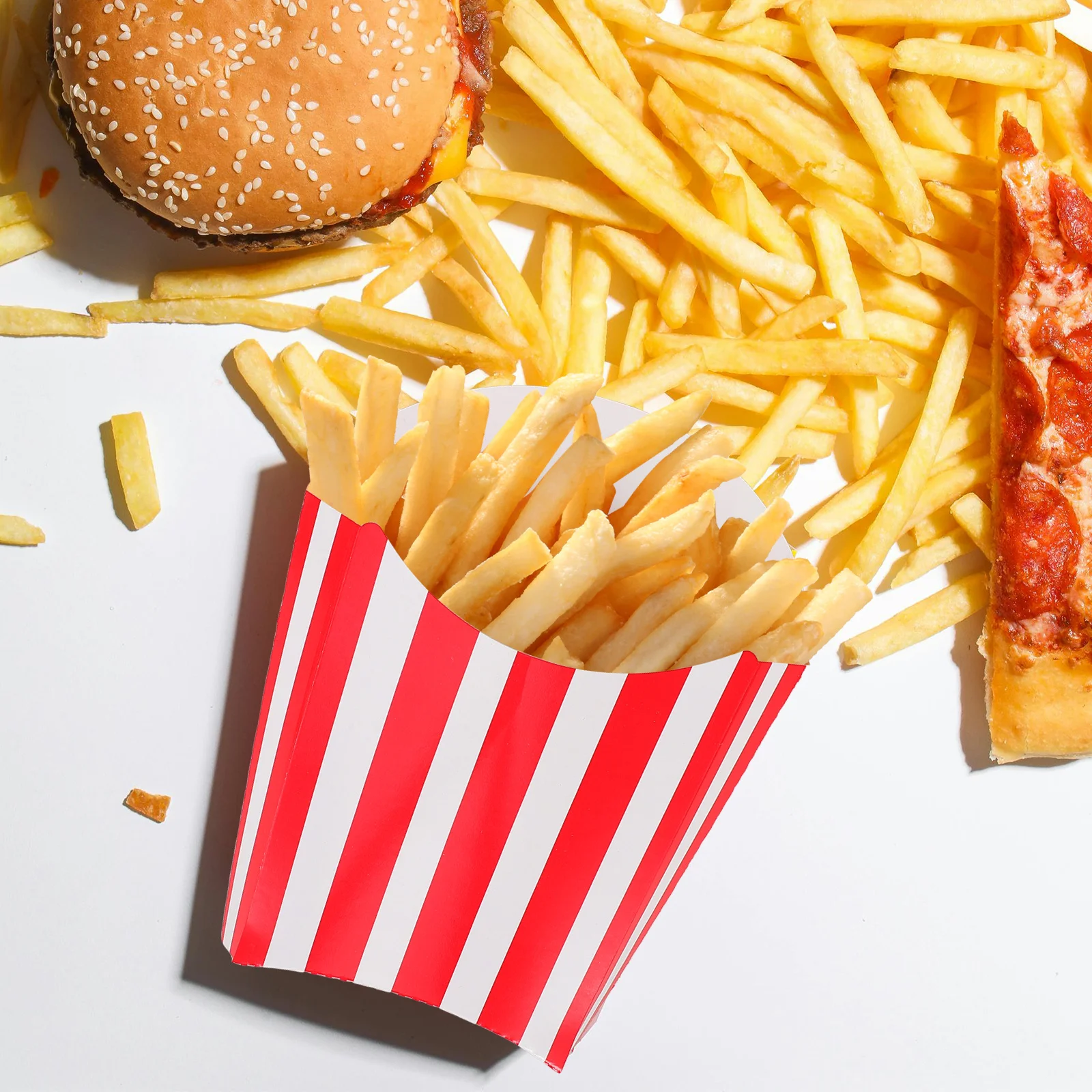 

50Pcs Food Packaging Paper Boxes Popcorn Holders Lightweight Portable Snack Containers Movie Theater Popcorn Boxes