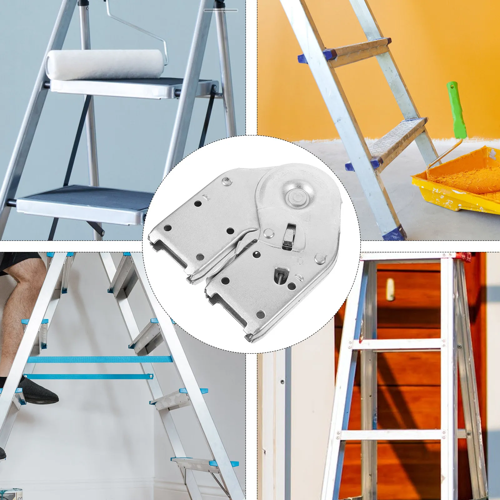 1Pcs Strong Reliable Ladder Hinge Aluminum Alloy Folding Ladder Bracket Hinge for DIY Home Renovation Construction Use
