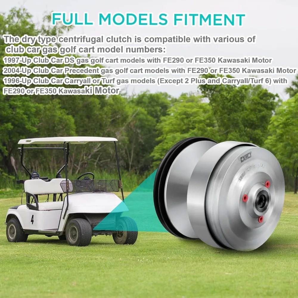 Club Car Gas Golf Cart Drive Clutch DS Precedent Primary Clutch Dry Centrifugal Clutch Compatible With Max 5000 R.P.M