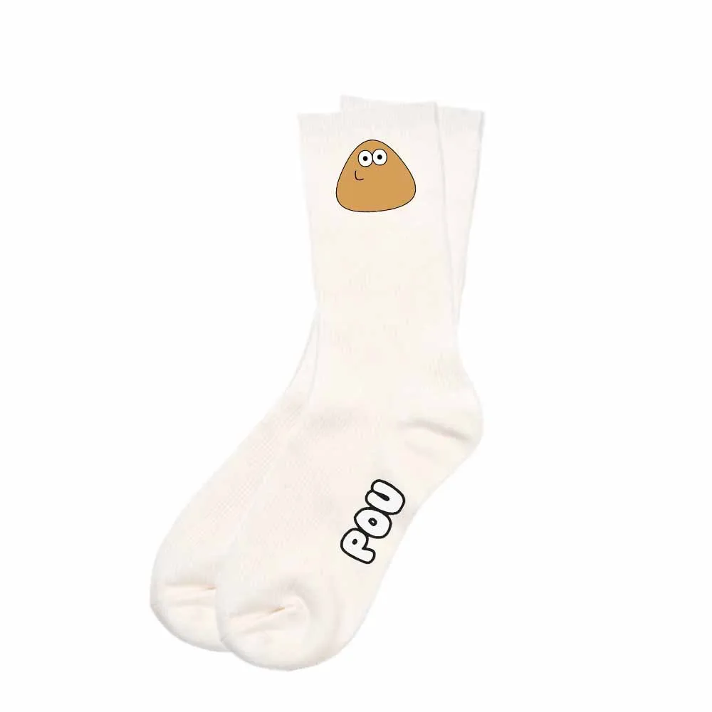 Pou Kawaii Socks New My Pet Alien Anime Cute Stockings Sports Non-slip Fashion Summer Winter Accessory Woman Men Gift Hot Sales