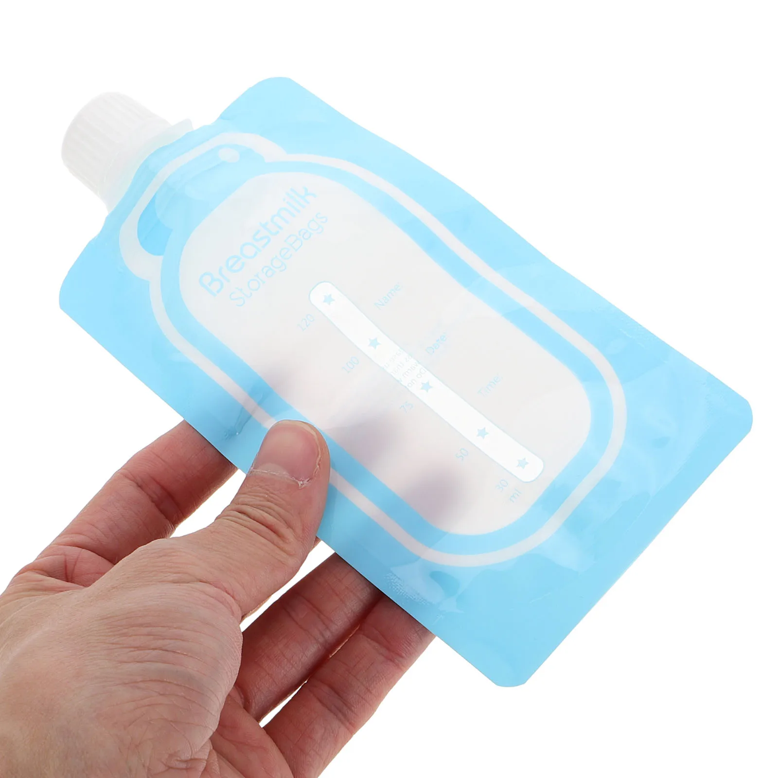 

22pcs Breastmilk Storage Bags 200ml Sky Reusable Direct Pump Connect Seal Bag for Newborn Glass Baby Bottle