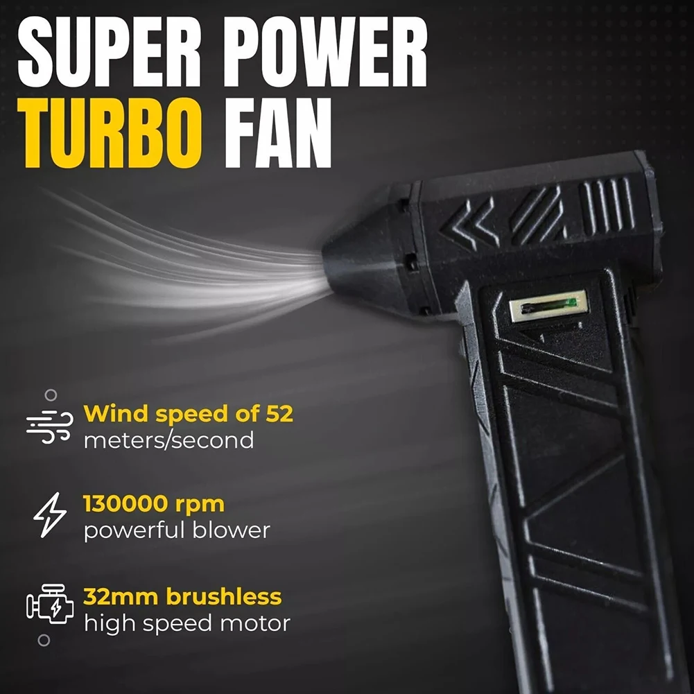

1set 130000RPM Turbo Blower Turbine Electric Air Duster Violent Turbofan Brushless Motor Rechargeable For Computer Car Clean