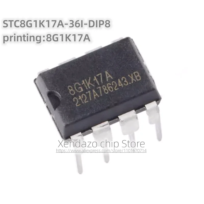 10pcs/lot STC8G1K17A-36I-DIP8 printing 8G1K17A DIP-8 package Original genuine Microcontroller chip