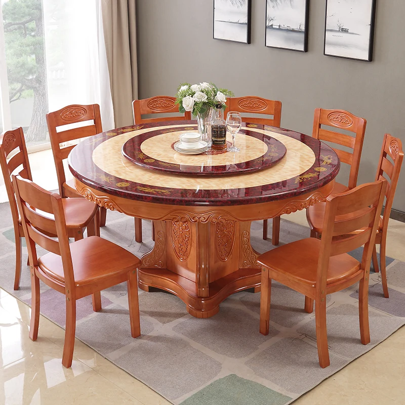 Luxury Design Round Home Kitchen Dining Table Set Salon Dining Room Tables Bistro Esstische Multifunctional Furniture XY50DT