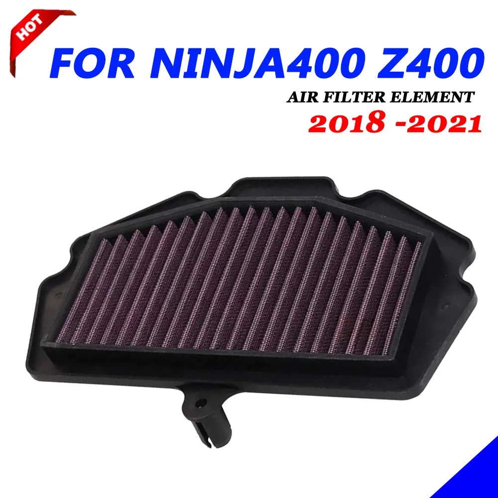 Filtro de aire para motocicleta, limpiador de elementos de aire para Kawasaki Ninja 400, Ninja400, Z400, 2018, 2019, 2020, 2021, 2022, accesorios