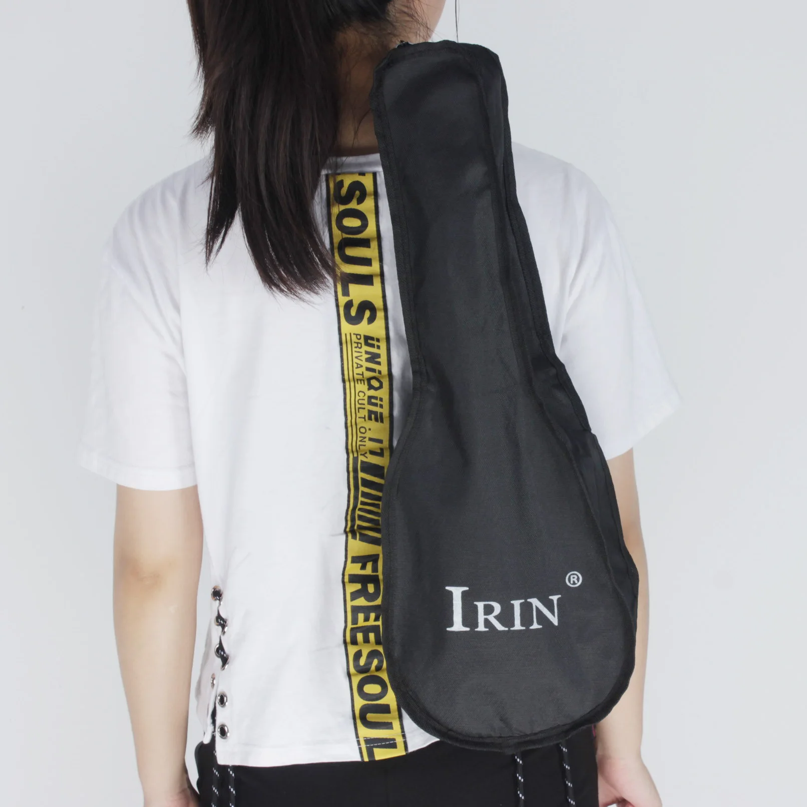 IRIN 21 Inch Ukulele Bag Semi Ethnic Style Ukulele Bag Waterproof Oxford Cloth Ukri Backpack Adjustable Strap Guitar Handbag