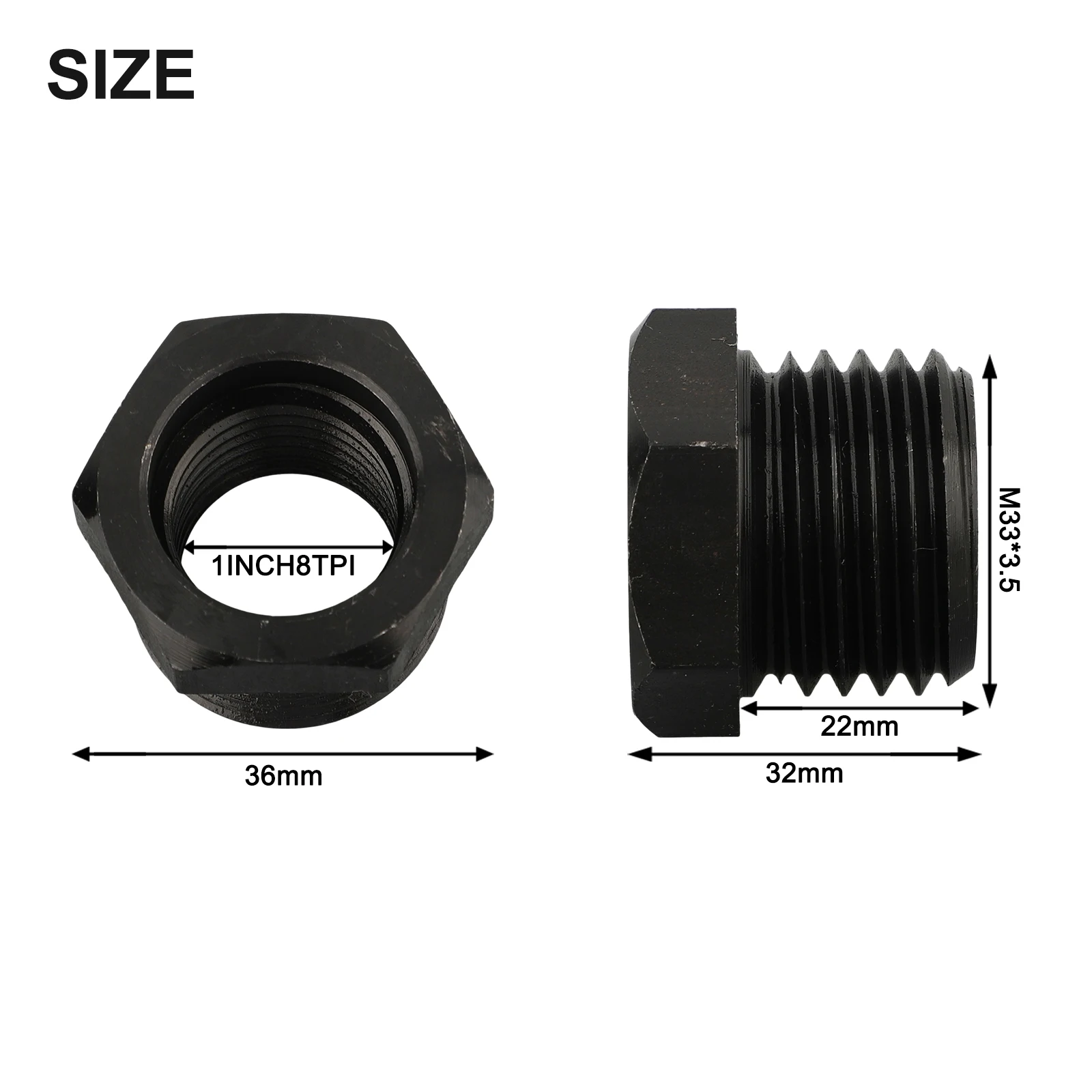 High Precision Wood Turning Lathe Chuck Adapter M33X3 5 to 1Inch8TPI Smooth Operation Suitable for CNC Machining 1PC