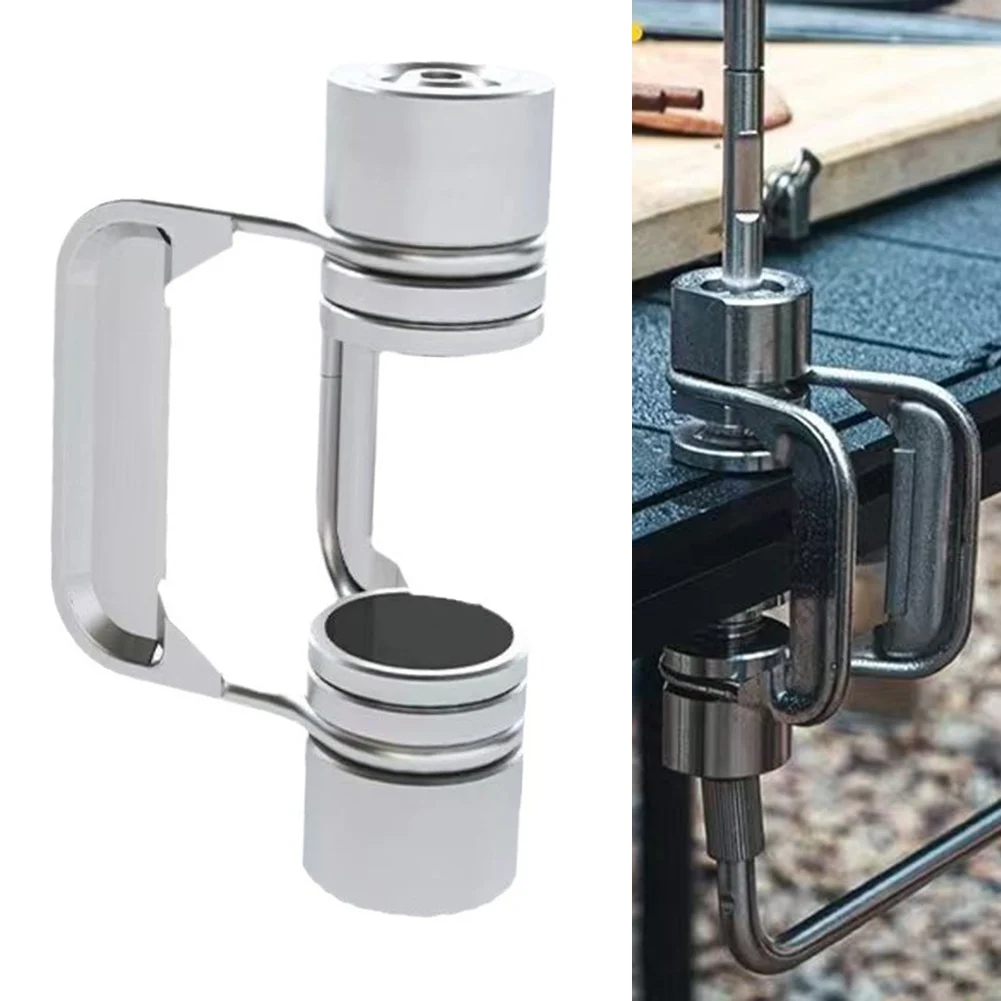 Camping Setup Silver Retaining Clamp Camping Light Clip Stainless Steel Construction Clamping Thickness 1-40mm