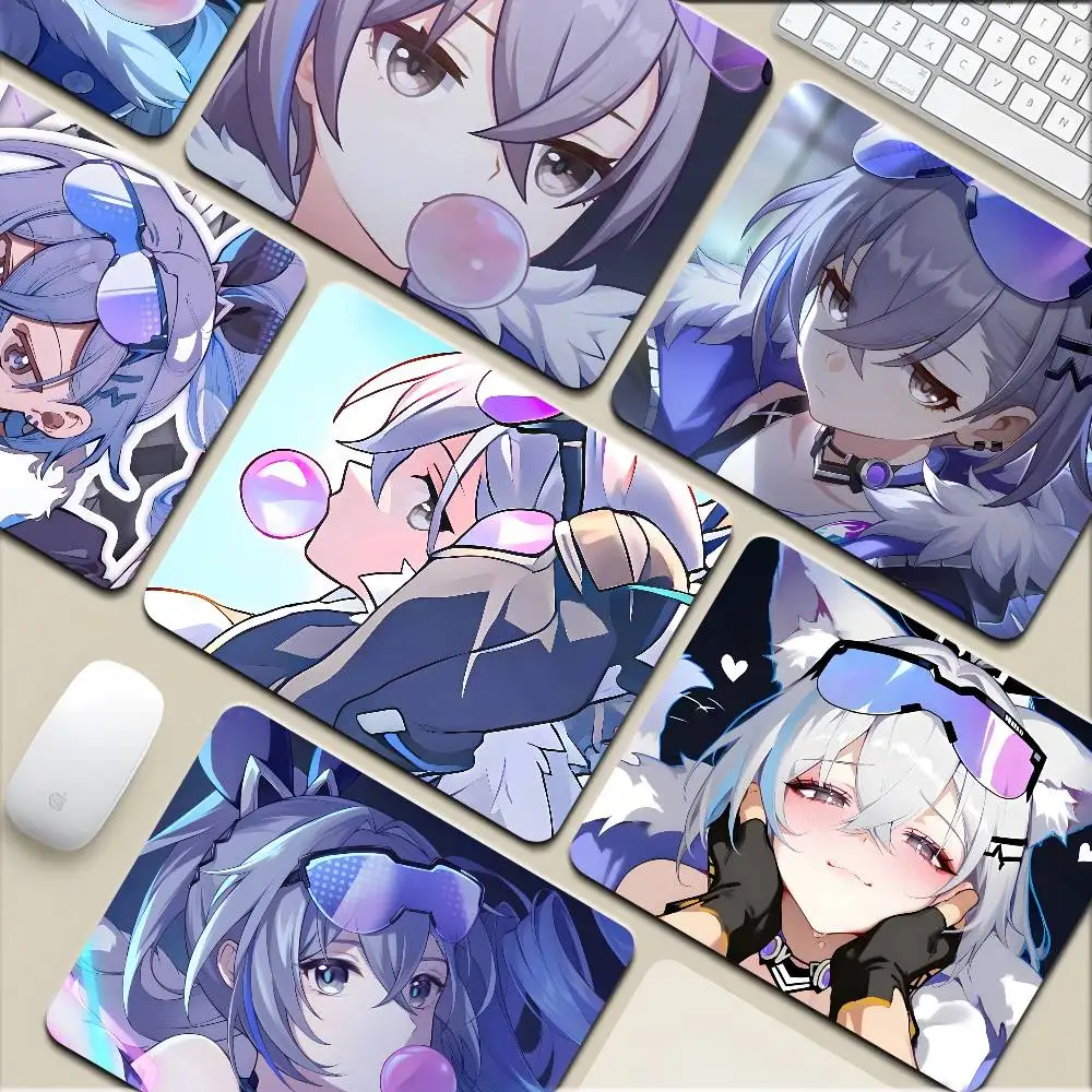 1pc Anime Spiel Honkai Star Rail Silber Wolf Kleine Mousepad Tastatur Pad Laptop Kissen Nicht-slip Schreibtisch Pad