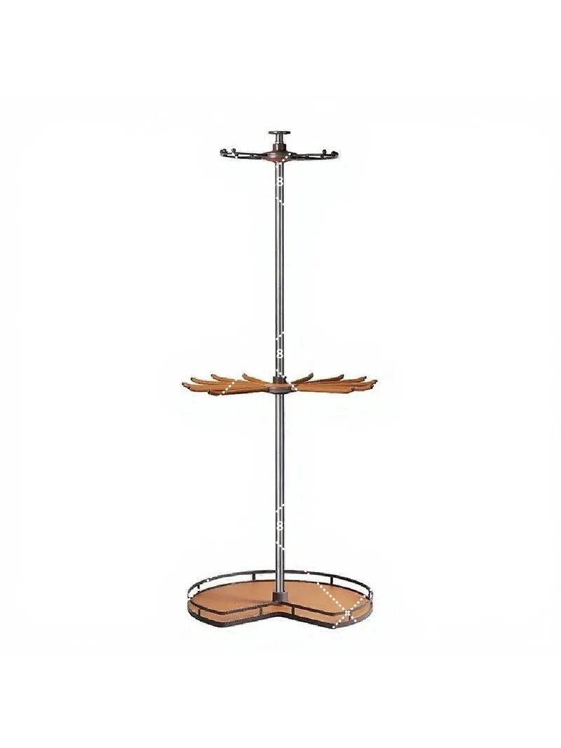 360 Degree Rotating 3 Layer Corner Hanger for Cabinet Storage, Space Saving Wardrobe Organizer for Household Hardware