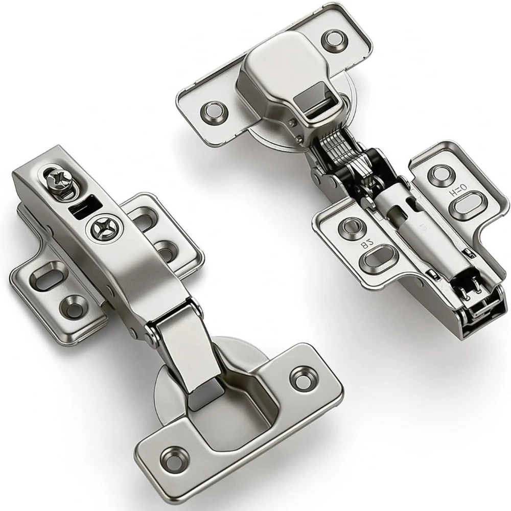 

2Pcs Hydraulic Hinge 304 Stainless Steel Soft Close Quiet Damper Buffer Hinges Wardrobe Door Cabinet Furniture Hinges Hardware