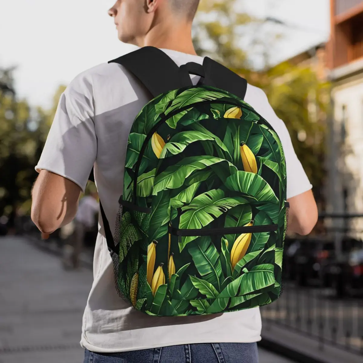 

Студенческий рюкзак Monstera Banana Palm Leaf, школьная сумка, походный дорожный рюкзак для мальчиков и девочек, модная сумка для книг, сумки на плечо