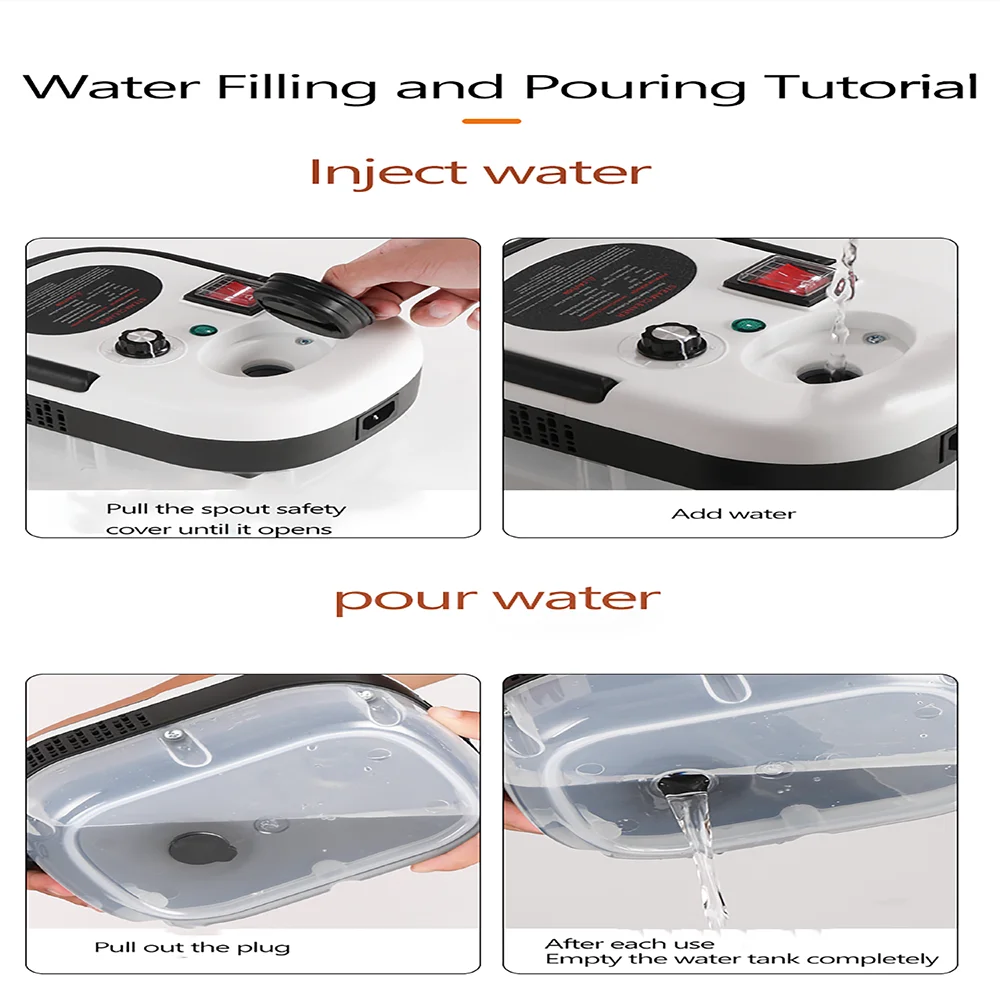 เครื่องอบไอน้ำ 2500 วัตต์ 220V/110V แรงดันสูง อุณหภูมิสูง เครื่องปรับอากาศบ้าน ห้องครัว รถยนต์ เครื่องอบไอน้ำ