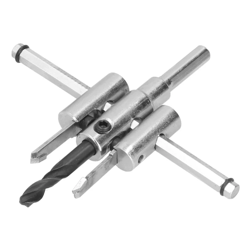 

Adjustable Circle Hole Cutter Saw Kit Wood Drill Bit Round Cutting Woodworking DIY Tools40-120mm
