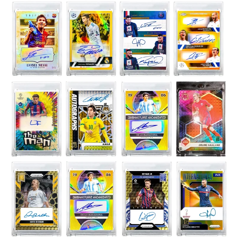 Handmade DIY Reproduction Sports Star Cards Autograph Cards of Messi Ronaldo Mbappé Haaland Yamal Best-Selling Fan Gifts