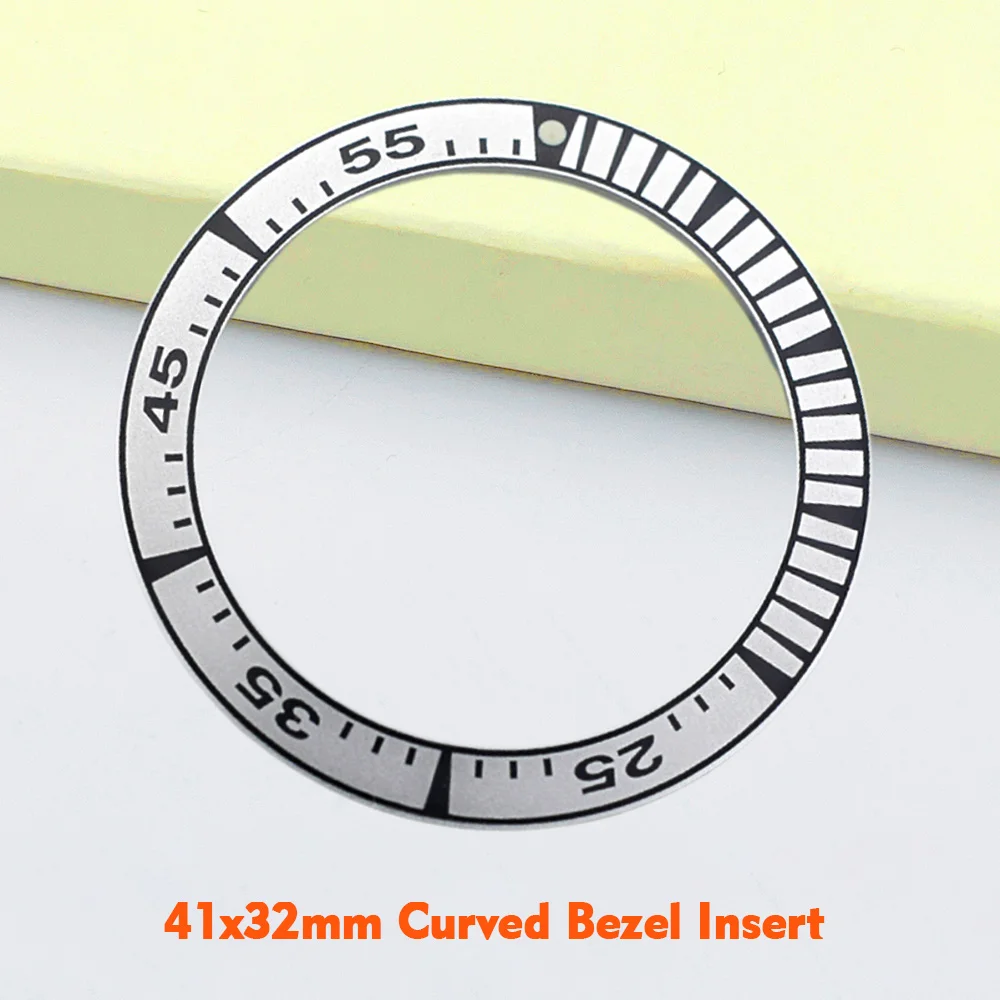 Customized 41mm Samurai Watch Bezel Insert Fit For SNR027 Samurai Watch Case NH35 NH36 Case Slant Bezel Insert Ring