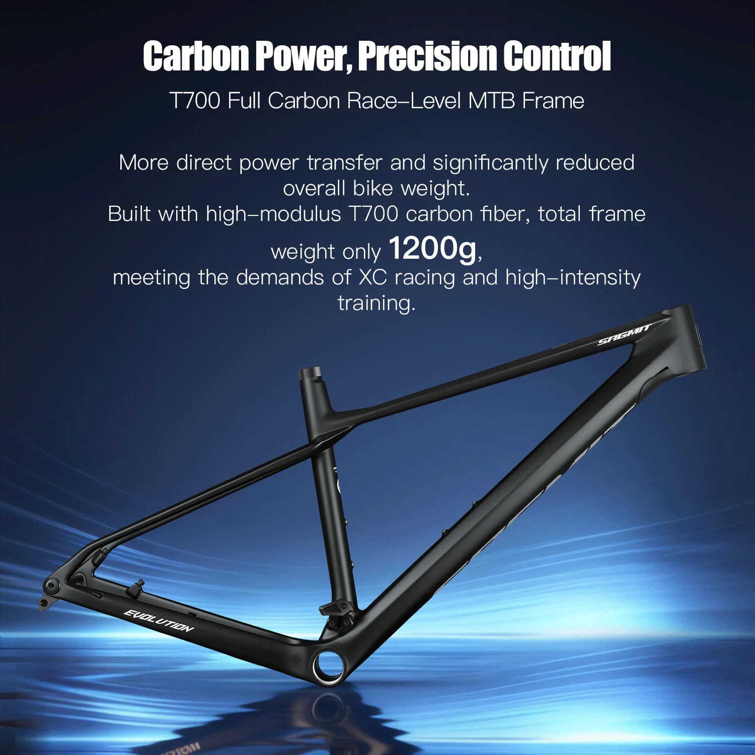 SAGMIT T700 Carbon Mountain Bike Frame 29er Full Internal Routing Boost 12x148mm Hardtail UDH MTB Carbon Frame Disc Brake