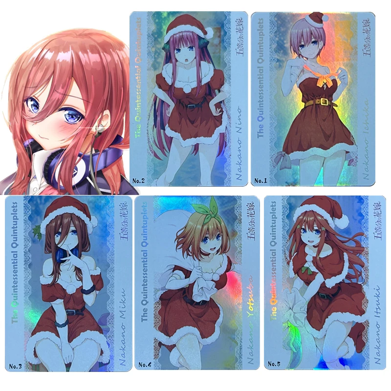 Kartu Koleksi DIY quinano Ichika Nakano Miku Nakano Itsuki hadiah ulang tahun Natal kartu koleksi Anime