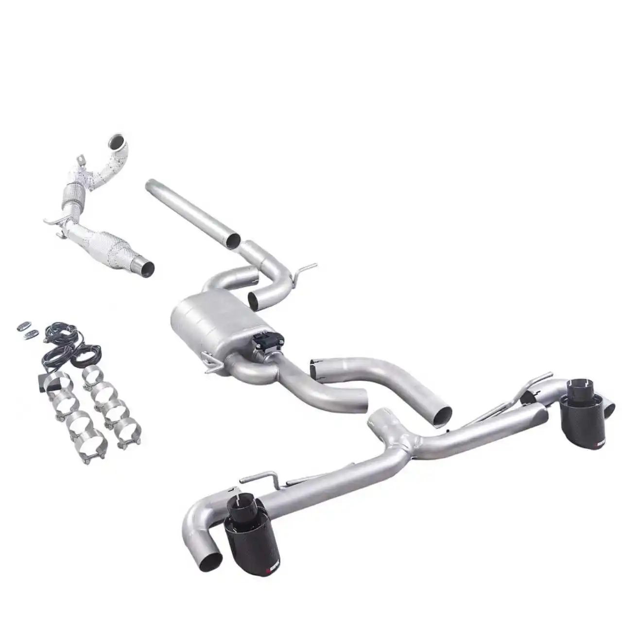 For the 2013-2020 Volkswagen Golf 7 GTI 2.0T Catback SUS304 exhaust system , 200 cell catalytic pipe、 valve muffler and tips