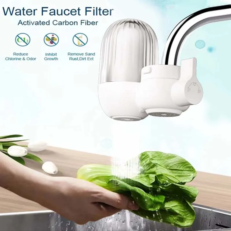 

Household Faucet Mount Water Filtration Kitchen Bathroom Water Purifier Tap Water Filter Reduces Lead, Chlorine & Bad Taste