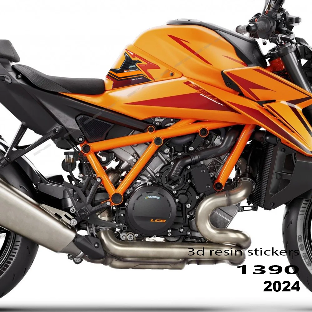 For 1390 Super Duke R 2024 Super Duke 1390 R Motorcycle Accessories 3D Gel Epoxy Resin Sticker Kit Tank Pad 3D Sticker