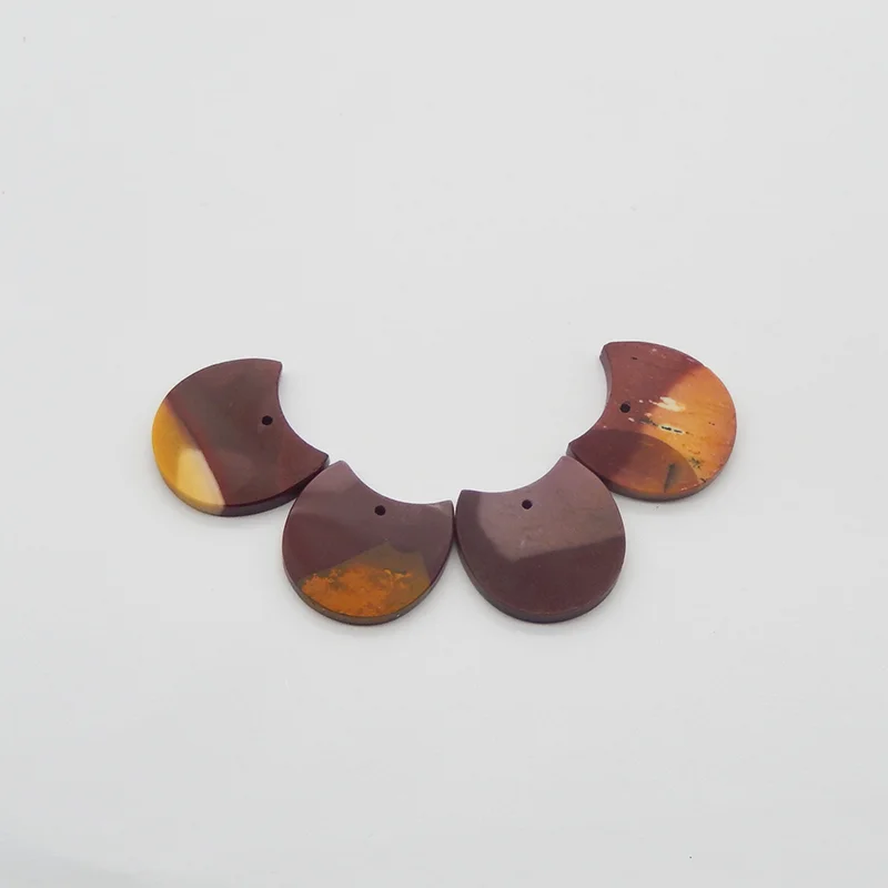 

4 шт., натуральные бусины из мукита, нестандартной формы, для изготовления ювелирных изделий, натуральные каменные бусины ручной работы, 27*29*3 мм