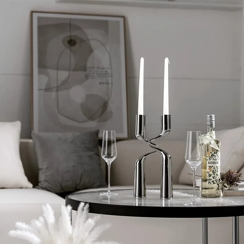 Metal Candle Holder Modern Home Decor Centerpieces Candlesticks for Room Decor Wedding Decoration Gifts