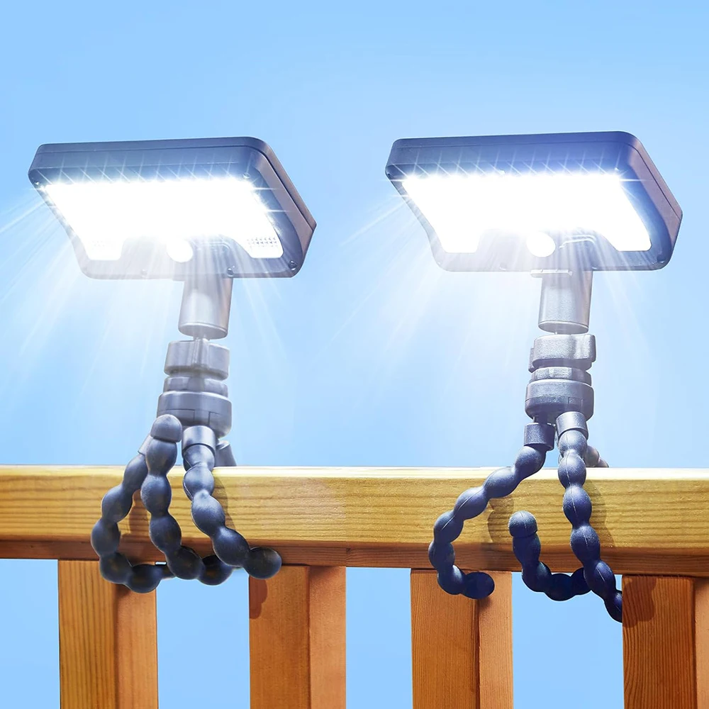 2 pièces lumière solaire 92 LED capteur de mouvement lampe à énergie solaire extérieure IP65 étanche pince sur applique murale pour allée jardin Camping