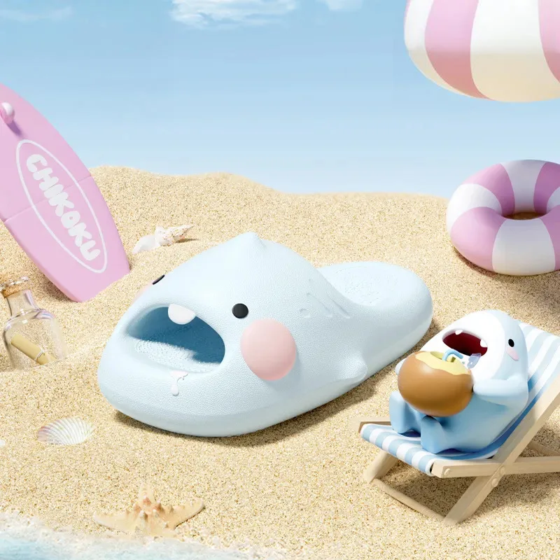 2026 Summer New Women Cute Cartoon Tooth Slippers Lightweight Soft Sole Heightening Non Slip Indoor Outdoor Casual Comfortable