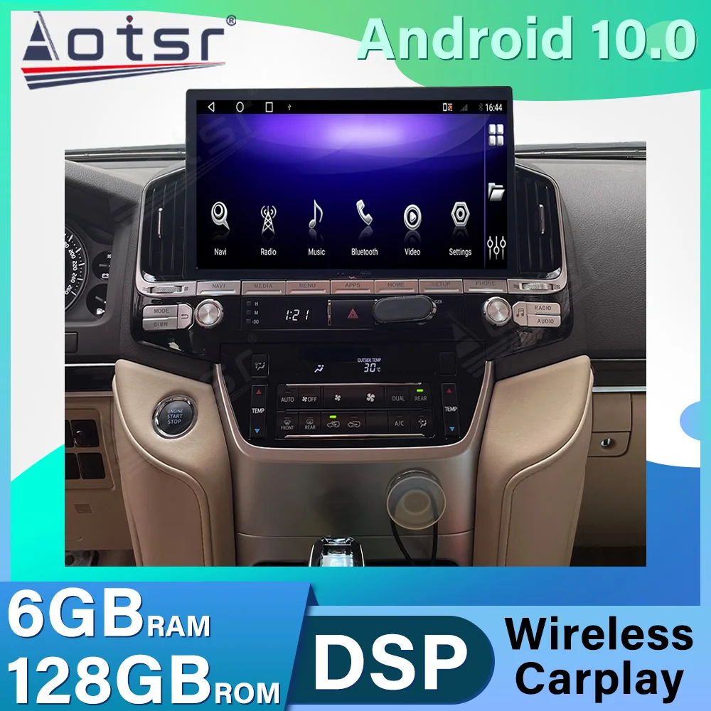 

For Toyota Land Cruiser 200 LC200 2016 - 2021 Android 10 128G Car Radio GPS Navigation Multimedia Player Auto Stereo DVD Carplay