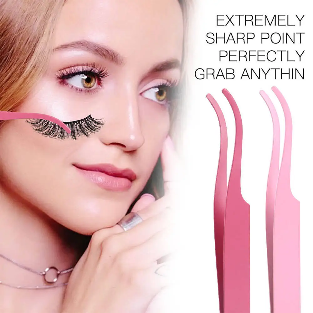 1 st/4 stks Wimperverlenging Pincet Roestvrij Staal Professionele Lash Applicator Gereedschap voor Isolatie Lifting