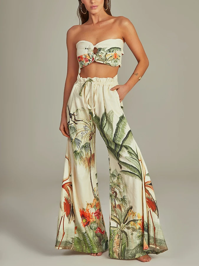 Costumi da bagno Bikini con stampa da spiaggia da donna costumi da bagno estivi con una spalla e gonna vacanza Sexy/nuovo costume da bagno 1 pz moda