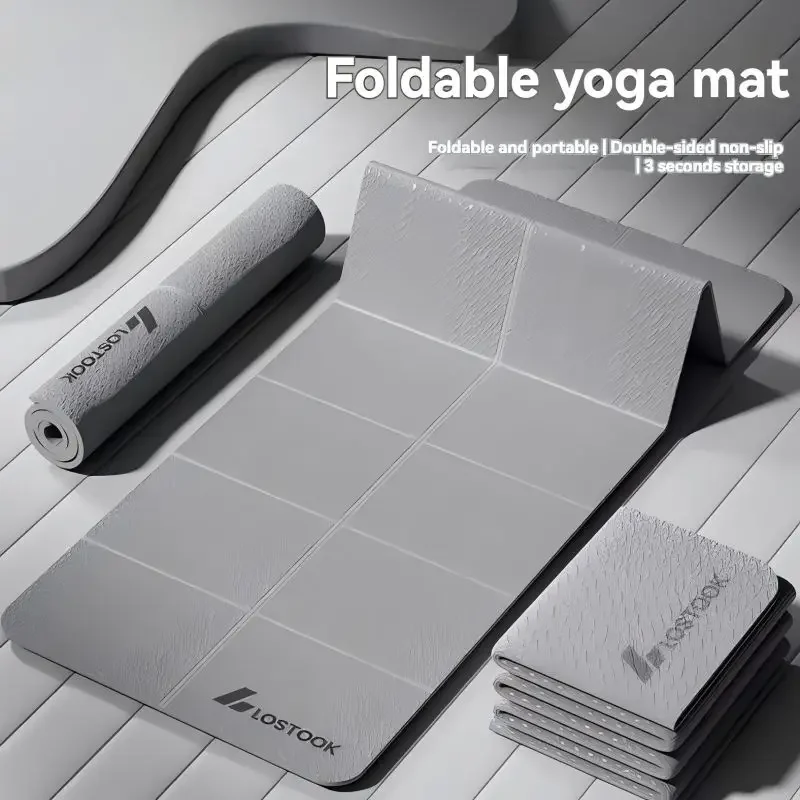 1 Uds. Estera de yoga plegable, estera de fitness gruesa antideslizante de material de esponja, estera de yoga para ejercicio en casa