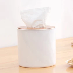 Home Kitchen Round/Square Wooden Tissue Box Case Napkin Holder Home Organizer Office Table Accessories Napkin Tray