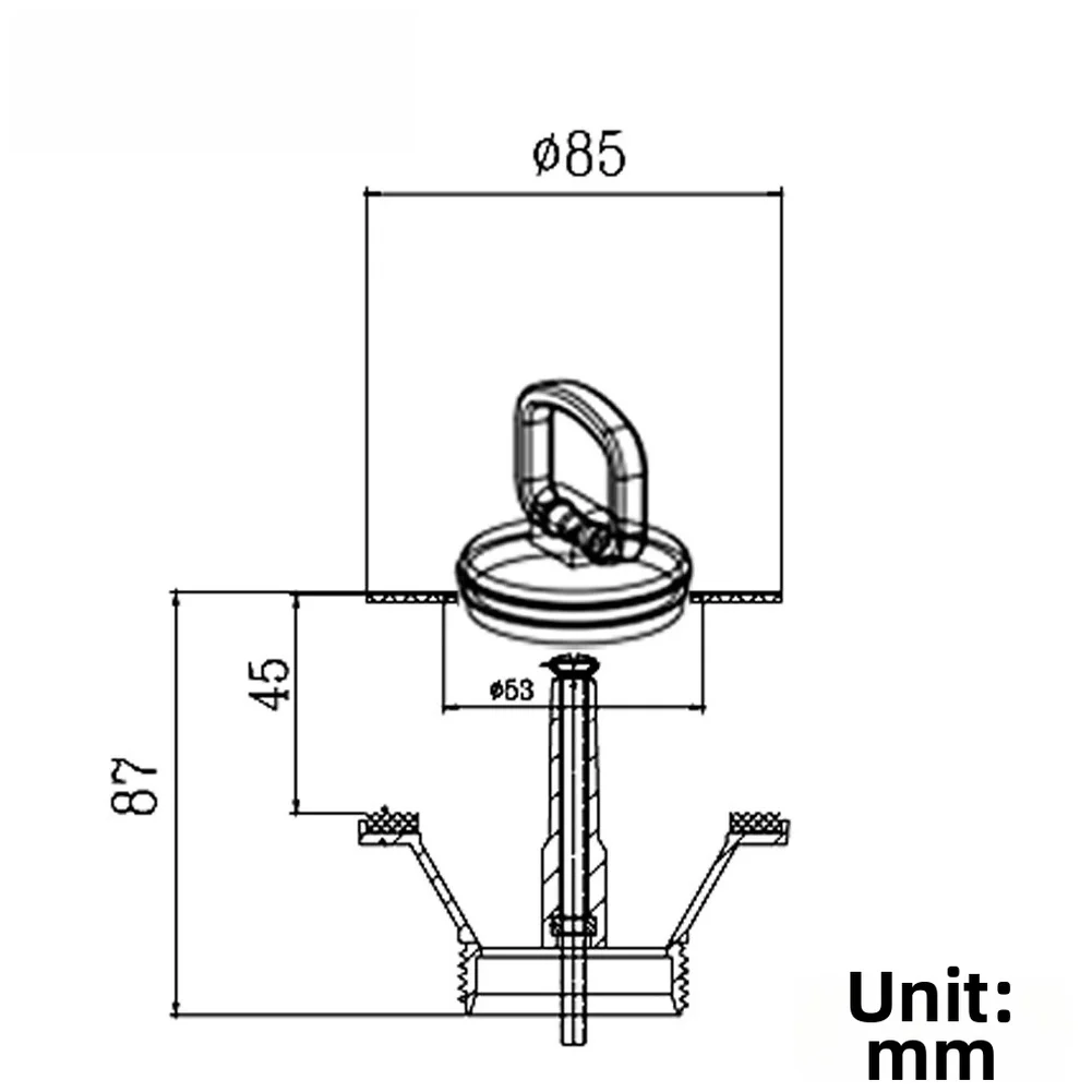 304 Stainless Steel Push-Pull Basin Drain, 85mm Bathroom Sink Stopper With Double Seal Gasket For 48-60mm Openings, White