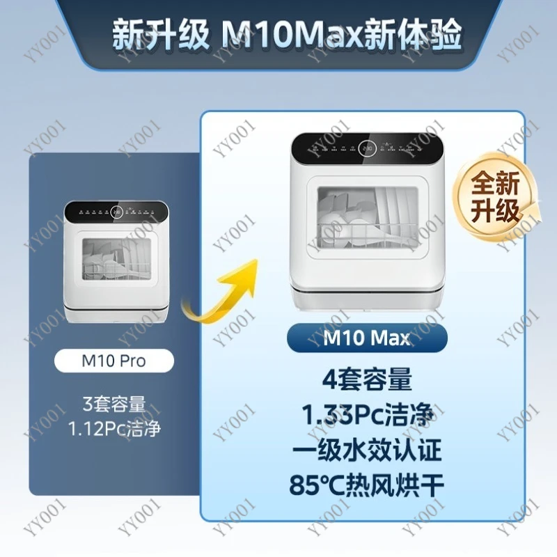 4 Place Settings Countertop Dishwasher Fully Automatic Portable No Installation Sterilization Class A Water Efficiency