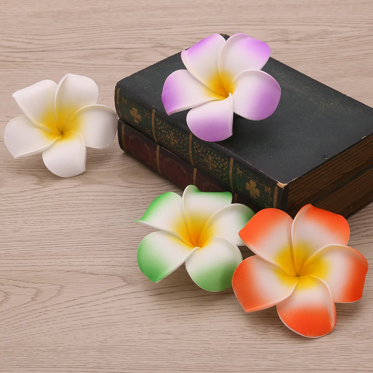 

12 Pieces Hawaiian Flowers for Hair Plumeria Clip Accessories Clips Decorations Barrettes Artificial