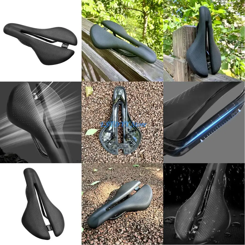 

G6DE Road Bicycles Cushions Versatiles Carbon Fibers Shockproofed Cycling Saddles for Competitive Cyclists