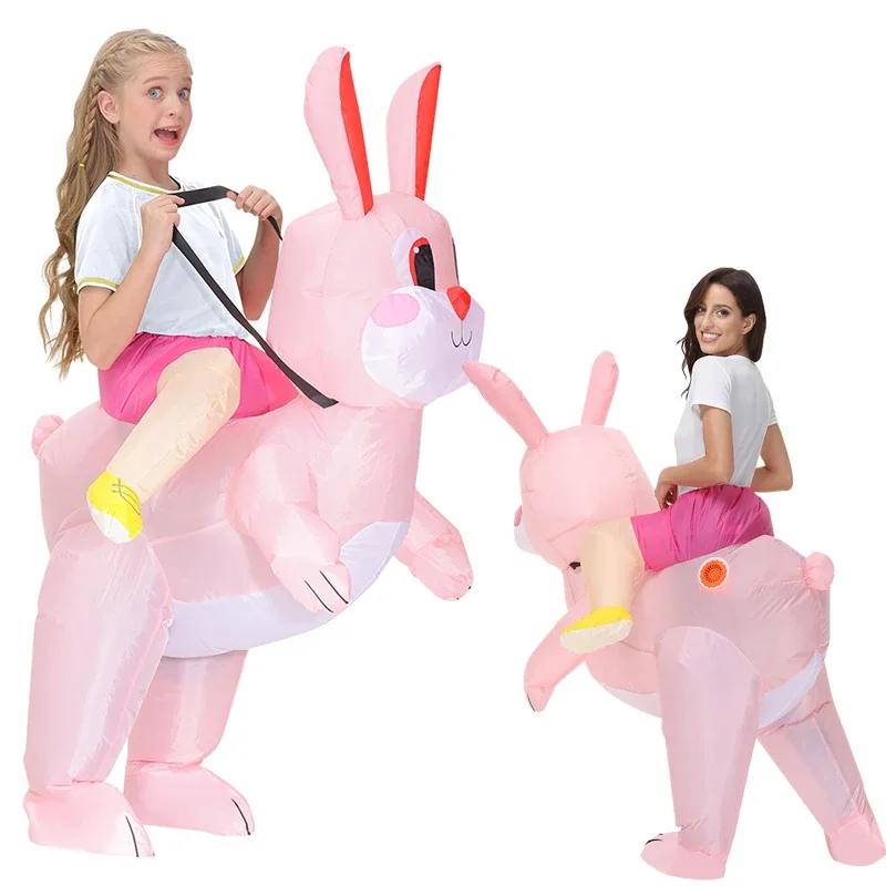 

Bunny Costume Family Set Adult Children Performance Rabbit Inflatable Costume Role Play Party Inflatable Dress