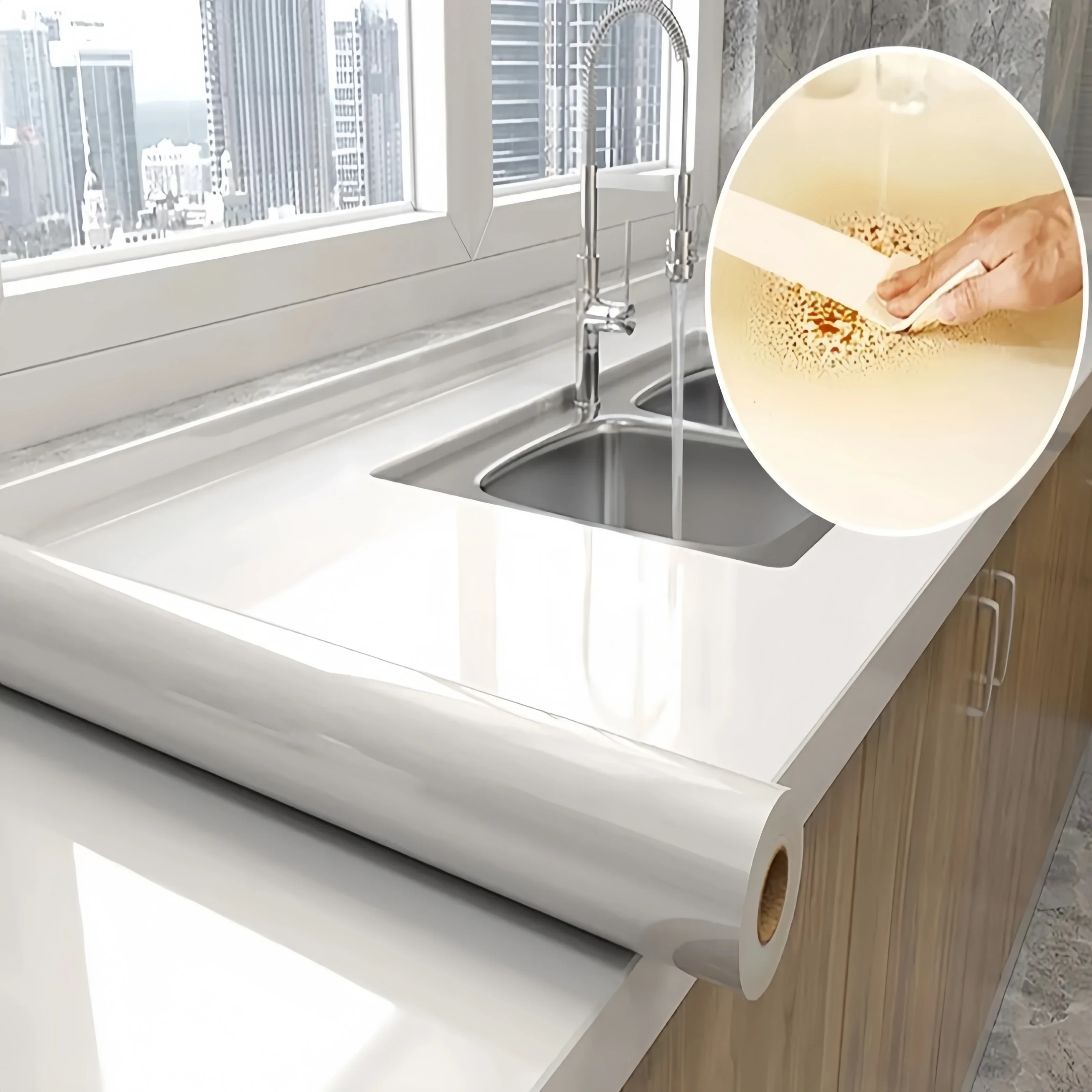 

Белые самоклеящиеся настенные обои, самоклеящиеся обои с автогеоном, домашний декор, высокая термостойкость, водонепроницаемая наклейка