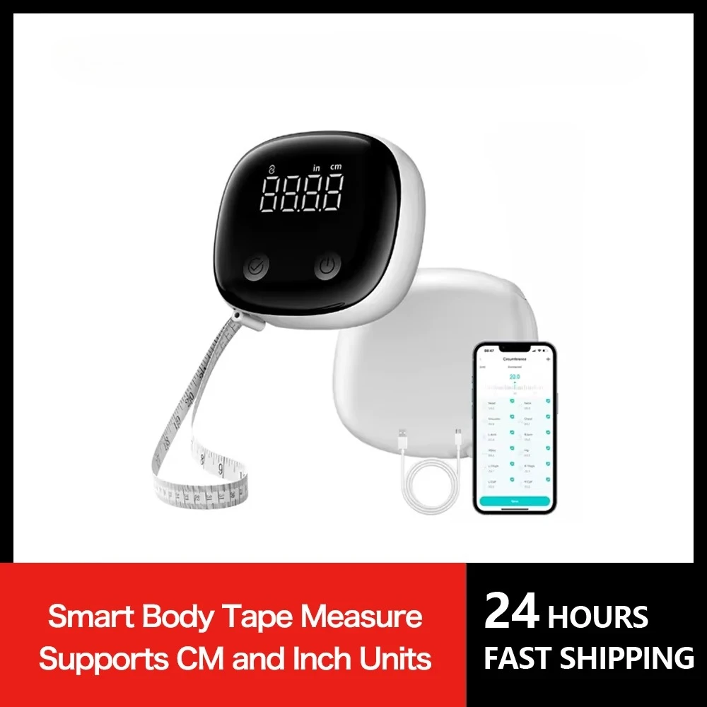 Smart Body Tape Measure New Body Chest Waist Hip Arm Leg Soft Tape Measure CM Inch Double Scale Measuring Tapes with App