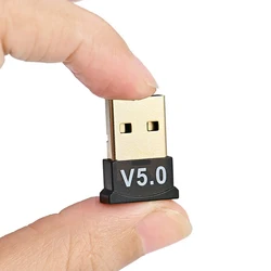 Kompatybilny z USB Bluetooth 5.0 Adapter bez napędu bezprzewodowy nadajnik Audio odbiornik szybkość Dongle do komputera domowego PC Lapto