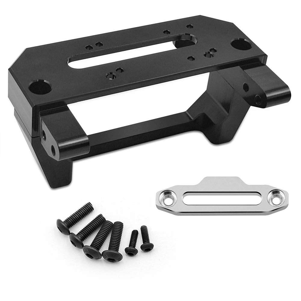 AXSPEED Aluminum Alloy Front Bumper Winch Mount Kit for TRX-4 TRX4 Bronco 1/10 RC Crawler Car Truck Model Upgrade Parts